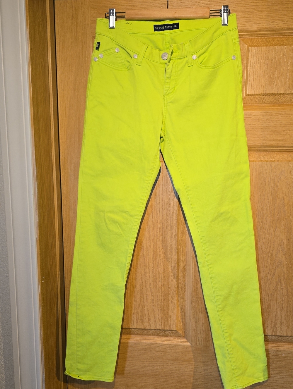Rock & Republic Neon Lime Slim Jeans